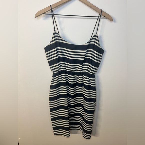 J. Crew Dresses & Skirts - J.Crew Navy Blue and White Striped Sleeveless Dress, Size 4